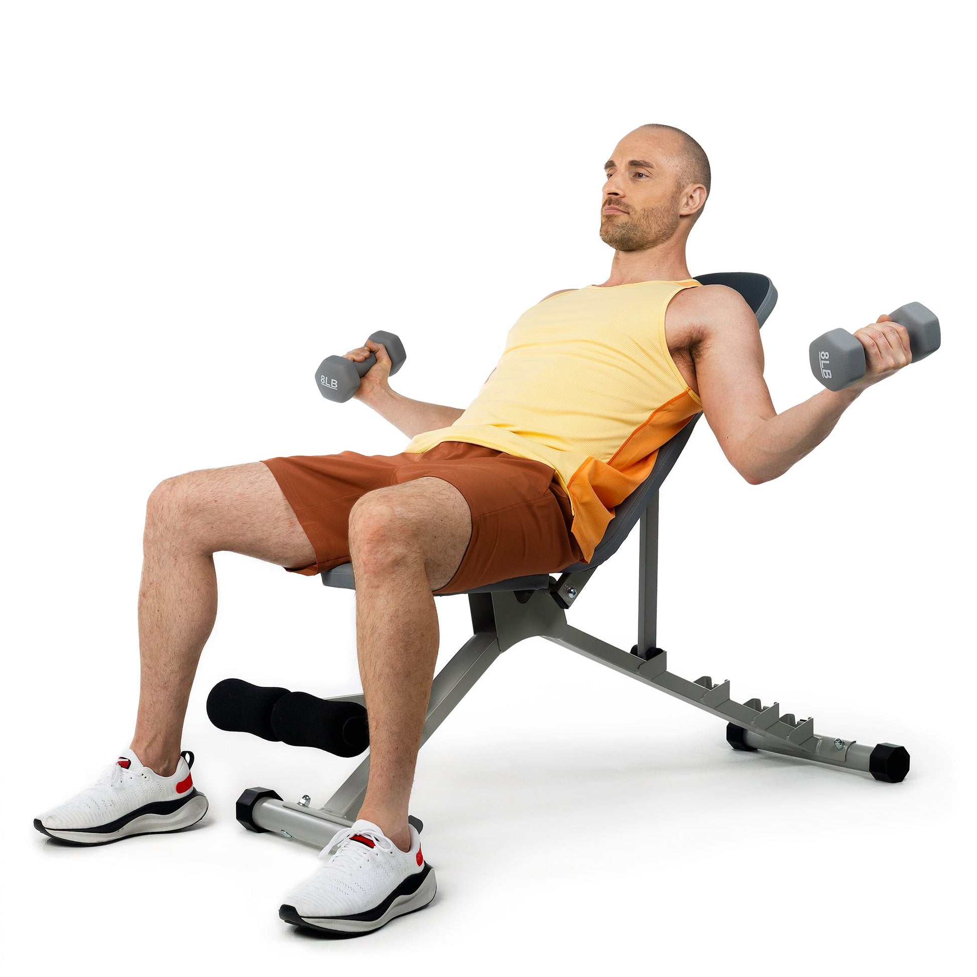 Man using the Universal UB300 Bench to do a chest fly